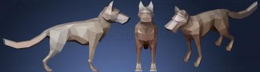 3D мадэль Низкополигональная собака (STL)